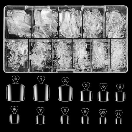 550 KPL Fake Toenails Full Cover CLEAR CLEAR