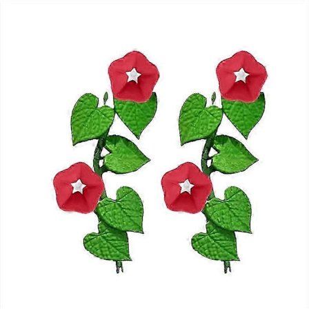 Kylskåpsmagnet med blomman för dagen, Kylskåpsmagnet med murgröna, 3D-klistermärke med blomrankor