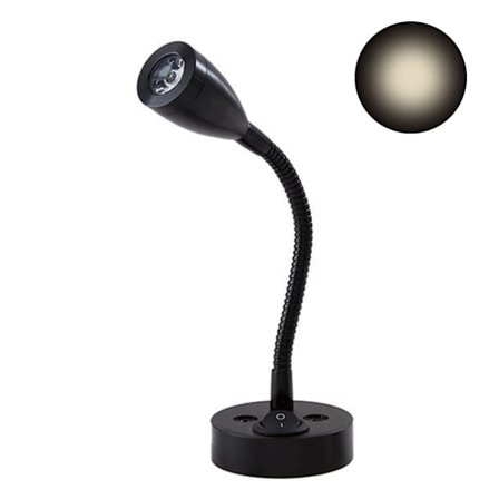 Svanhals Rv läslampa 12v 3w sänglampa med strömbrytare Designad för läsning Båt Yacht husvagn husbil