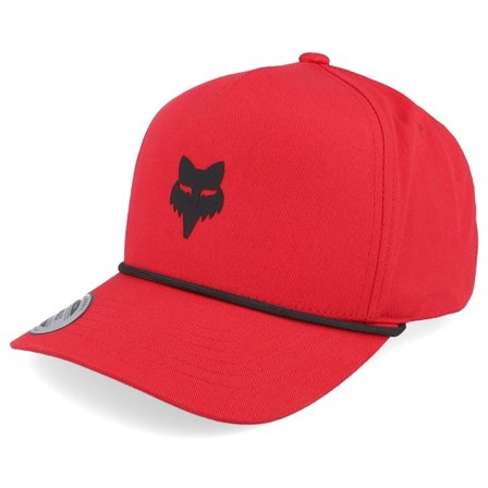 Fox - Červená adjustable Kšiltovka - Fox Head Rope Hat Flame Red Adjustable @ Hatstore