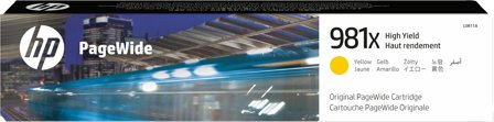 HP 981X, gul PageWide-originalpatron med hög kapacitet, 889296095279
