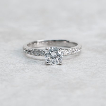 Förlovningsring Sidenört, 18K Vitguld : 1 Carat - Förlovning- och vigselringar