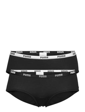 Puma Women Hipster 2P Pack Lingerie Panties Hipsters/boyshorts Sort PUMA