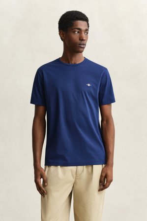 GANT Herren Regular Fit T-Shirt (4XL) Marineblau