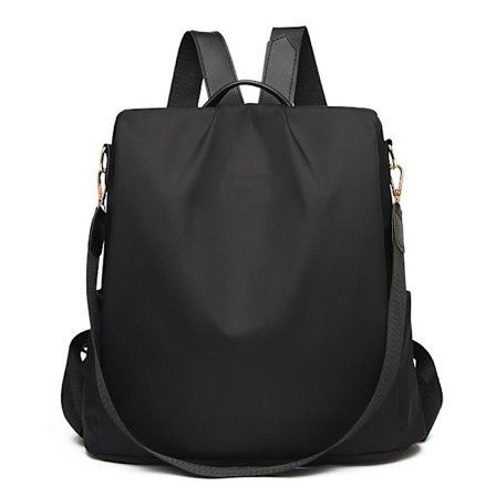 Musta, naisten vedenpitävä ja varkaudenestoreppu, monipuolinen Oxfo