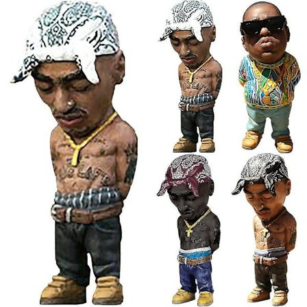 Hip Hop Legende Rapper Mindesmærke Resin Statue Figurer Ornamenter Dekor #4