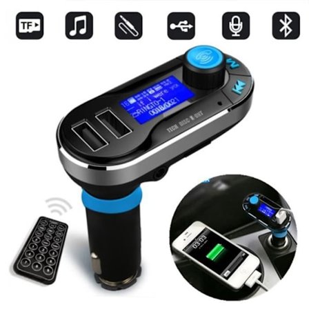 FM Bluetooth-lähetin - LUNAVO - Audio-adapteri - USB-lataus - Handsfree - Musta