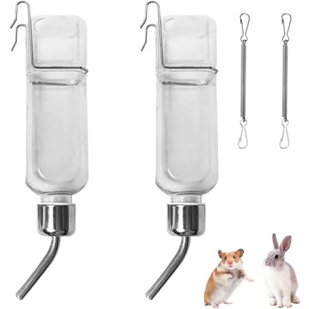 Kanin Hängande Vattenflaska 2 st Kanin Hängande Vattenflaska 350ml Husdjur Hängande Flaskor