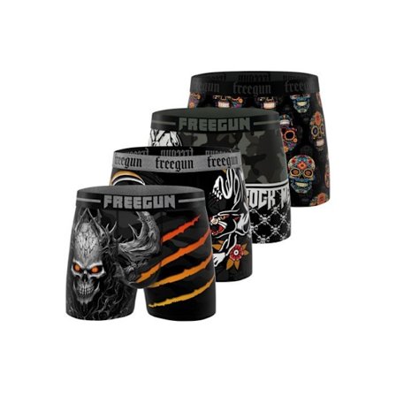 Freegun Boxers för Herr - Svart (Pack med 4)