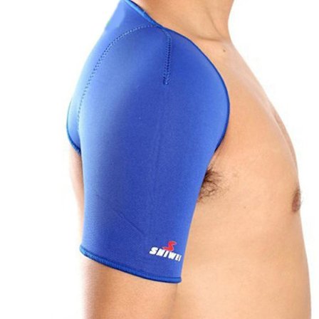 Sininen kaksinkertainen olkapäätuki, kiertäjäkalvosin-olkapään kipuun, kuumahoito miehille ja naisille, joustava