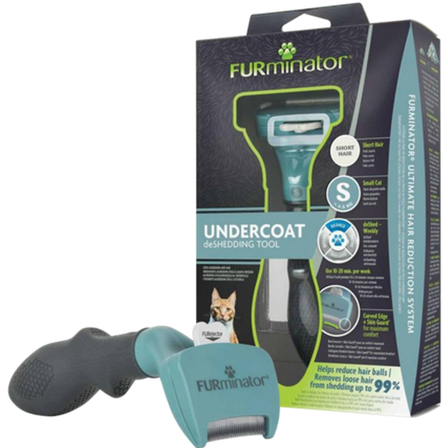 FURminator - Underpelsfjerningsverktøy for katter med langt hår Small - Katt - Pelspleie Trim- og kattebad - Kattekarde til pelsfelling - ZOO.no