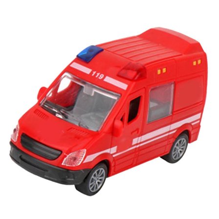 Paloauto lelu 25-26 1:36 mittakaavassa Turvallinen kestävä muovi kumirenkaat avattavat ovet muovi[D]