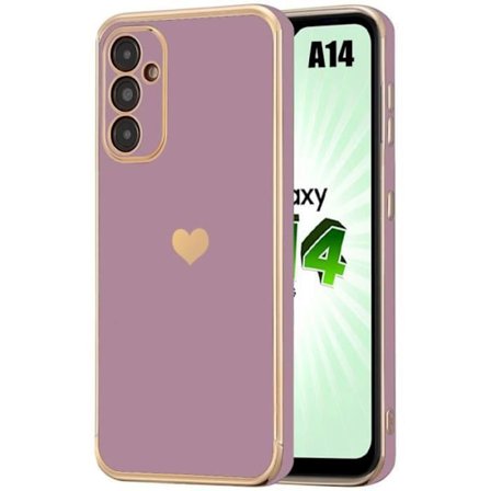 Coque - BOOLING - för Samsung Galaxy A14 4G-5G - Lila - Silikon - Stötknuffsskydd