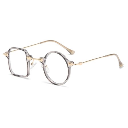 Fyrkantiga Runda Solglasögon Ocean Lens Shades CLEAR GRAY-CLEAR