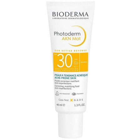Bioderma Photoderm AKN MAT Fluide SPF 30 40 ml, Skincare, Ansigtspleje, Uren Hud
