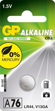 GP Batteries GP alkalinen nappiparisto 1,5V LR44, 1 kpl