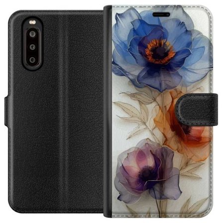 Plånboksfodral till Sony Xperia 10 II med Silkesblommor
