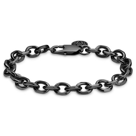 Essentials | Pulseira Corrente Preto Metalizado de 8 mm para homens - Pulseiras em aço