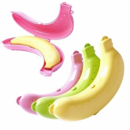 3 Bananboks Bærbar Plast Bananbeskytter Beskyttende Beholder Oppbevaringsboks Stativ ZD W