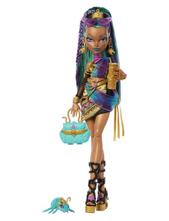 Monster High | Nefera De Nile Doll With Pet Scarab Lavish And 7 Accessories Like Purse And Snacks | ONE SIZE