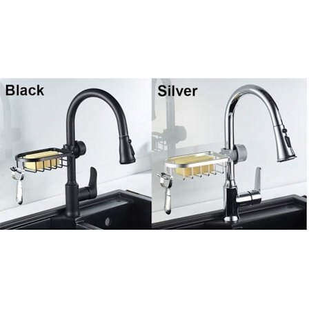 *Badeværelseshylde Brusehylde i sølv eller sort aluminium til skruemontering og højdejusterbar (sølv)*