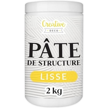 Creative Deco Smooth Texture Paste 2kg - Relief pasta akryylimaalaukseen - Teksturoitu tahna - Mallinnus