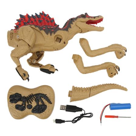 Kaukosäädin Dinosaur Lelu Realistinen 2.4G Sähköinen kaukosäädin Simulointi Spinosaurus mallilelu lapsille Pojat Tytöt Khaki Yksi akku