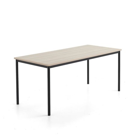 Desk SONITUS PLUS, 1800x800x760 mm, noise reducing ash high pressure laminate, anthracite