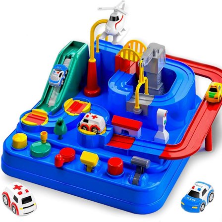 Bilbana Race Tracks Breakout-spel, pedagogisk leksak för pojkar och flickor, bilracingbanespel med 3 leksaksbilar, present till barn 3 4 5 6 år