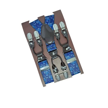 Hängslen för män med 6 clips och förtjockat elastiskt band