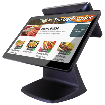 POSLAB WP-8660 Pro Android 11 Touchsystem 15,6, RK3568, 4GB/64GB, mit 10 Kundendisplay schwarz