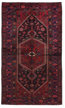 Tapis Hamadan 135X230 Noir (Laine, Perse)