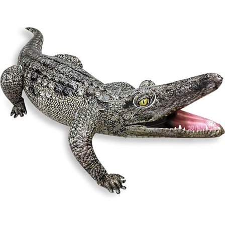 Realistisk Oppblåsbar Alligator Leke, Flott for Sumpfestdekorasjoner, Krokodille Spøker for Voksne Barn, for Basseng, Dam, Hage og Terrasse