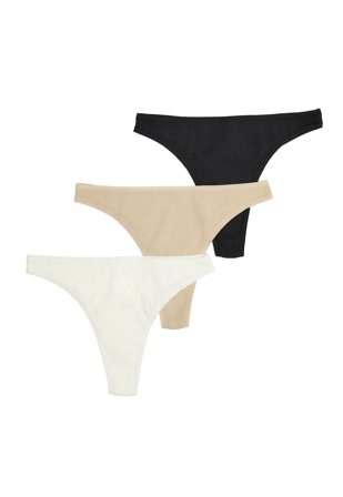 BUBBLEROOM 3-pack Beatrice Soft Thong White / Black / Beige Klær