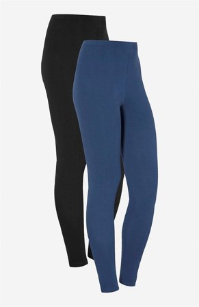 Cellbes of Sweden - Leggings i bomull Fia 2-pack i jeansblå + svart for damer i størrelse 46/48