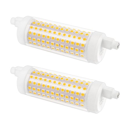 R7S LED 118mm 20W Dimbar Nøytral Hvit 4000K 2500LM, Tilsvarende R7S J118 Halogenlampe, 360° Lys, R7S 118mm LED Dimbar Keramisk, 2-pakning