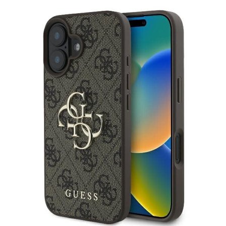 Guess 4G Big Logo-fodral för iPhone 16 - Brun