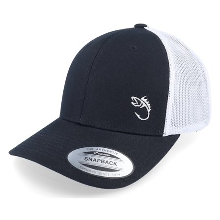 Skillfish - Zwart trucker Cap - White Fish Hook Logo Black/White Trucker @ Hatstore