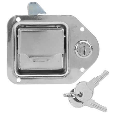 Billås T-form Rostfritt Stål med 2 Nycklar Ersättning för Metall Strömfördelningsskåp Verktygslåda QBI