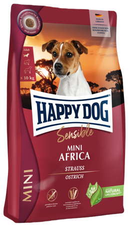 Happy Dog - Supreme Sensi Mini Africa GrainFree Ostrich & Potato 4kg - Hund - Hundefôr & hundemat - Tørrfôr for hund - ZOO.no