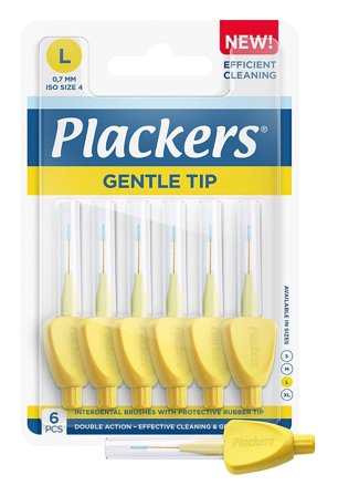 Plackers Interdentalbørste 0,7mm L 6 stk, Medicin & Pleje, Mund & Tandpleje, Tandstikker