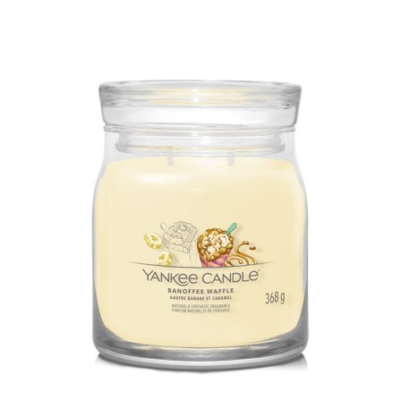 Yankee Candle Signature Jar Candles Banoffee Waffle 368g - Candela Profumata
