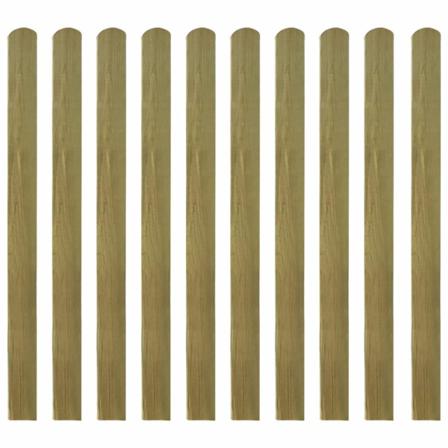 Vidaxl Impregnerade Staketribbor 10 St Trä 120 Cm Brun