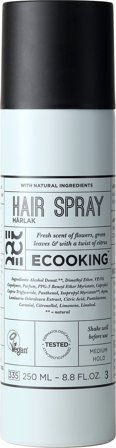 ECOOKING Hairspray - Medium Hold 250 ml, Hår, Hårstyling, Hårspray / Hårlak