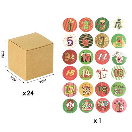 Julkalenderlåda för barn 2023 - Nyårspresent, födelsedagspresent, nedräkning till jul