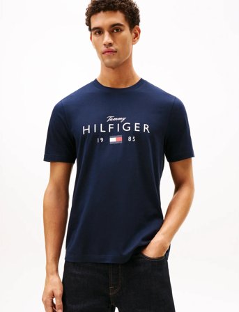 Tommy Hilfiger Brand Love Big Hilfiger Tee - Navy - XL