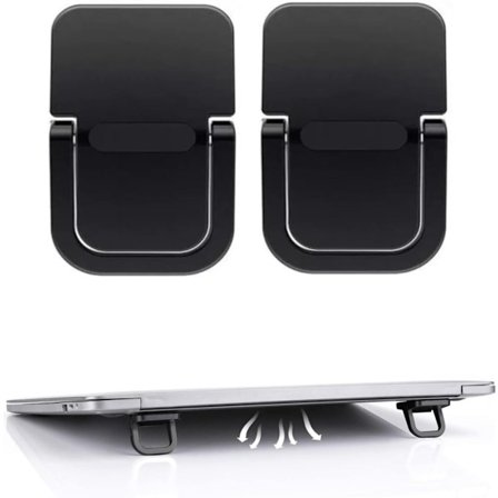 4 stk. Sammenleggbart Laptop Stativ, 2 Pakke, Usynlig Mini Laptop Stativ, Selvklebende Mini Laptop Stativ for Skrivebord, Datamaskin, Tastatur, 