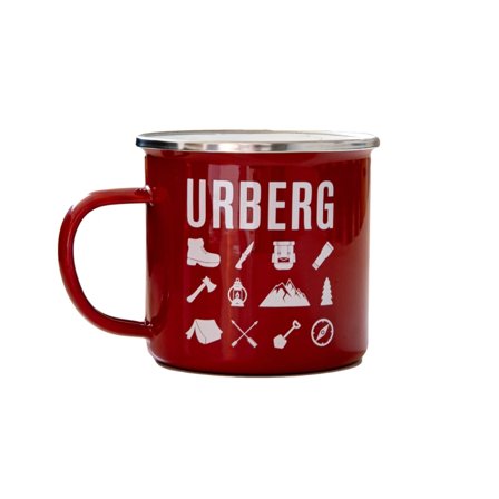 Urberg Emaljmugg 450 ml eating utensils Red OneSize