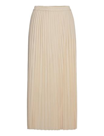 Slfalexis Mw Midikirt Knälång Kjol Creme Selected Femme