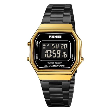 SKMEI Men Digital Business Watch Exakt tid Visning Datum Vecka Väckarklocka Bakgrundsbelysning 3ATM